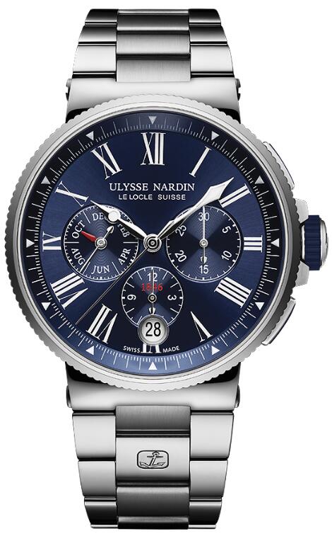 Ulysse Nardin Marine Chronograph Annual Calendar 43mm 1533-150-7m/43 Replica Watch